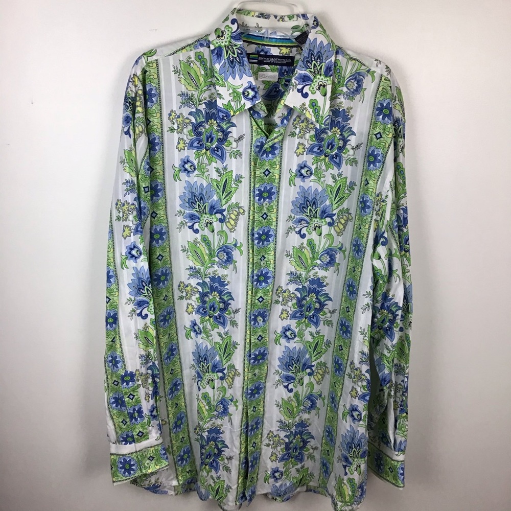 Enyce Clothing Company floral stripe printed shirt